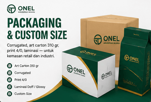 Packaging dan kemasan custom size — ONEL Anugerah Wijaya